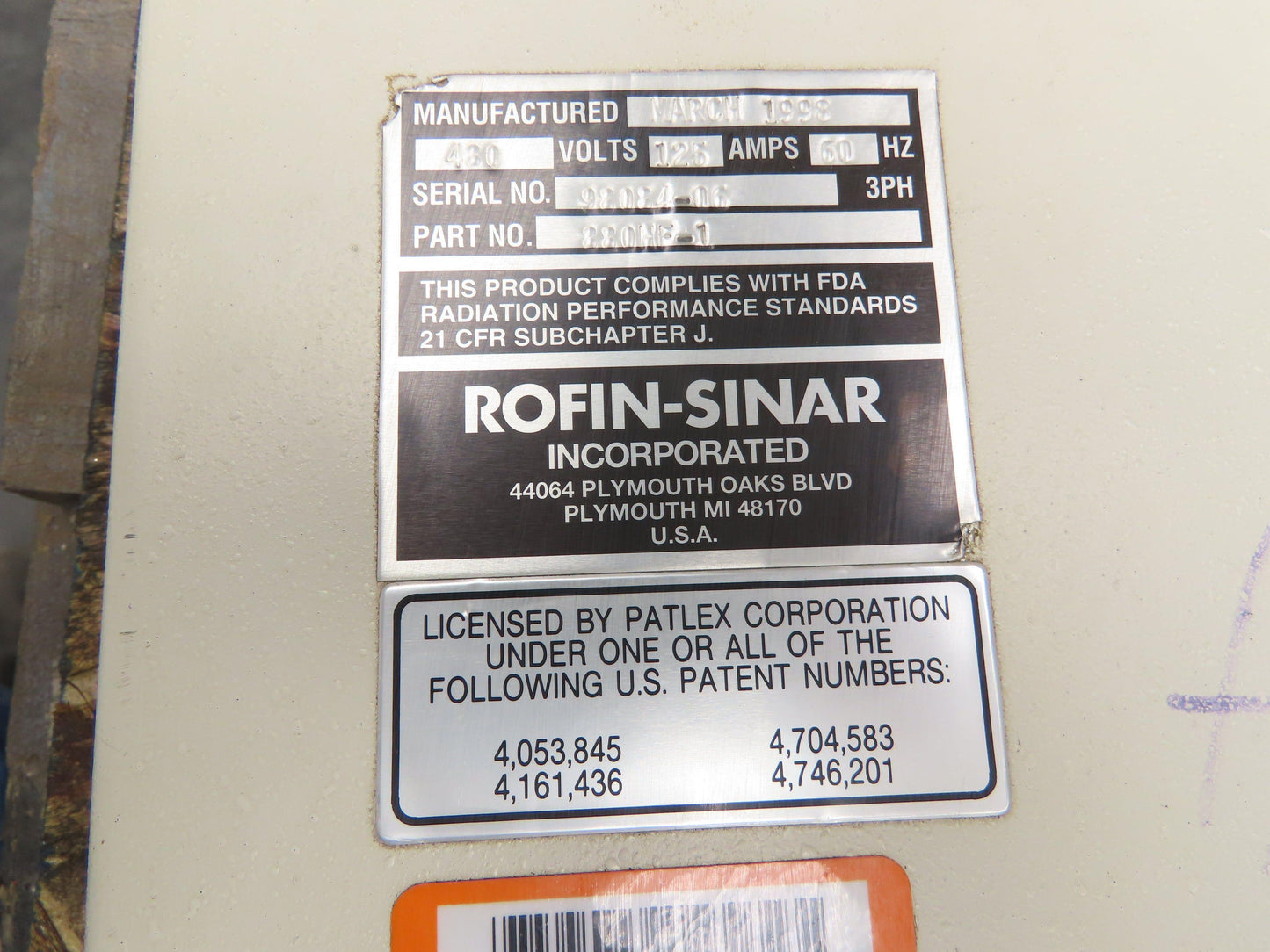 Rofin Sinar 880-2046-1 Capacitor Sub Assembly 900VDC 10mF 10000uF