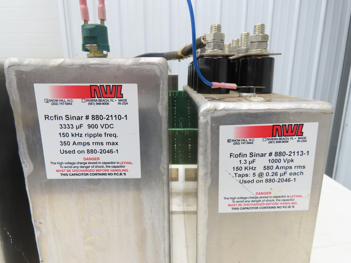Rofin Sinar 880-2046-1 Capacitor Sub Assembly 900VDC 10mF 10000uF