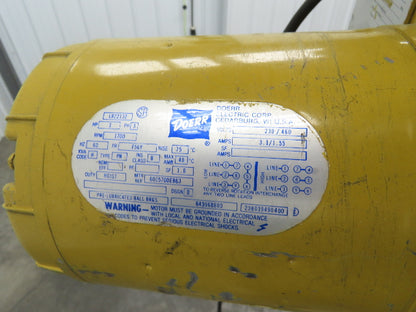 Yale KEL 2 Ton Electric Chain Hoist 8 FPM 10' Lift 230/460 Volt 3PH Trolley