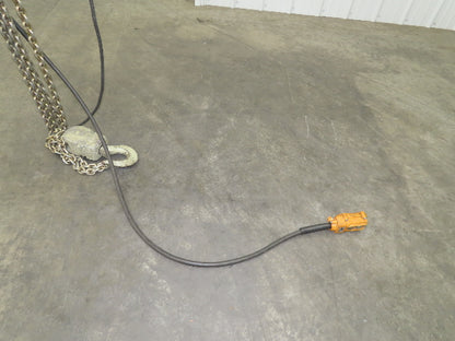 Yale KEL 2 Ton Electric Chain Hoist 8 FPM 10' Lift 230/460 Volt 3PH Trolley