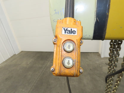 Yale KEL 2 Ton Electric Chain Hoist 8 FPM 10' Lift 230/460 Volt 3PH Trolley