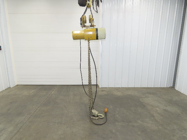 Yale KEL 2 Ton Electric Chain Hoist 8 FPM 10' Lift 230/460 Volt 3PH Trolley