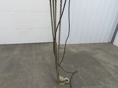 Yale KEL 2 Ton Electric Chain Hoist 8 FPM 10' Lift 230/460 Volt 3PH Trolley