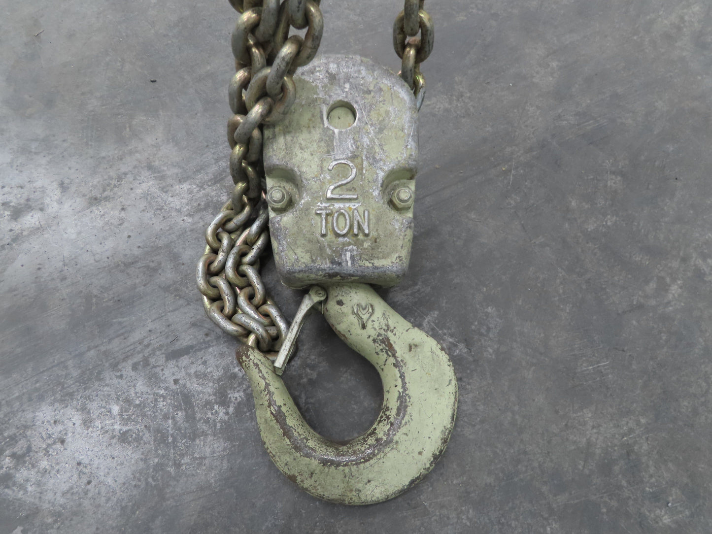 Yale KEL 2 Ton Electric Chain Hoist 8 FPM 10' Lift 230/460 Volt 3PH Trolley