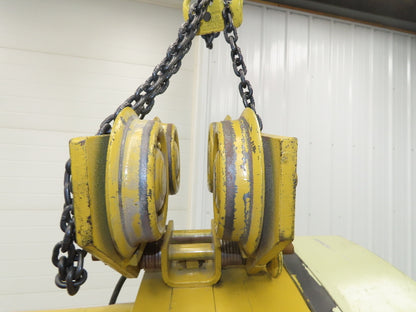 Yale KEL 2 Ton Electric Chain Hoist 8 FPM 10' Lift 230/460 Volt 3PH Trolley