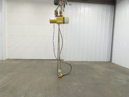 Yale KEL 2 Ton Electric Chain Hoist 8 FPM 10' Lift 230/460 Volt 3PH Trolley