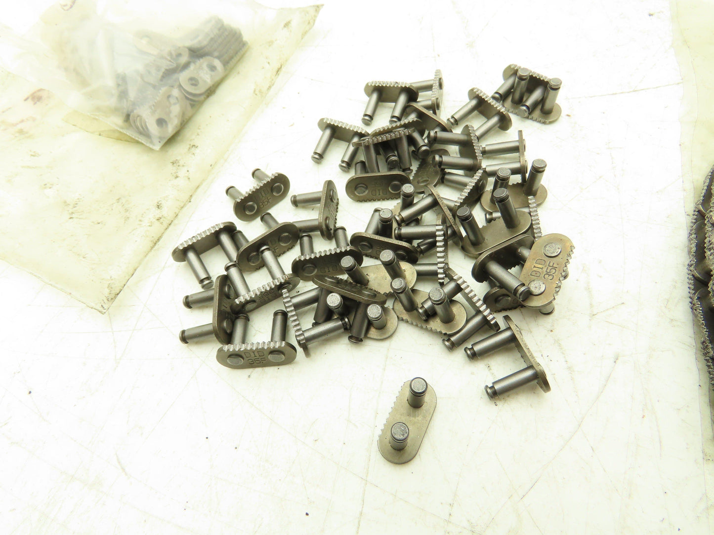 Daido Kogyo DID35F Sharp Top Conveyor Roller Chain #35 Serrated 10' Lot of 7