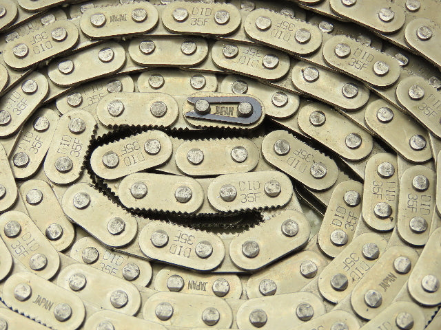 Daido Kogyo DID35F Sharp Top Conveyor Roller Chain #35 Serrated 10' Lot of 7