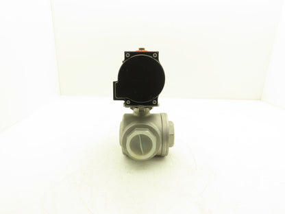 Dixon RP-BA-101-DA Pneumatic Actuated 2" CF8M 3 Way Stainless Ball Valve 800 WOG