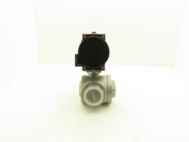 Dixon RP-BA-101-DA Pneumatic Actuated 2" CF8M 3 Way Stainless Ball Valve 800 WOG