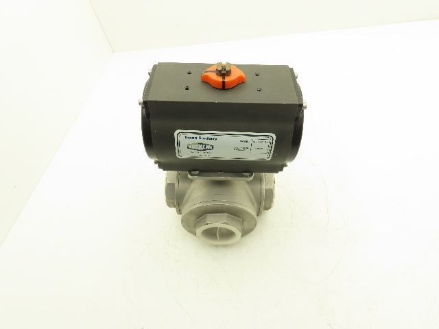 Dixon RP-BA-101-DA Pneumatic Actuated 2" CF8M 3 Way Stainless Ball Valve 800 WOG