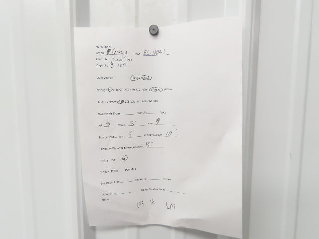 Coffing EC 1009 1 1/2 Ton Electric Chain Hoist 9 FPM 15' Lift 110 Volt 1PH