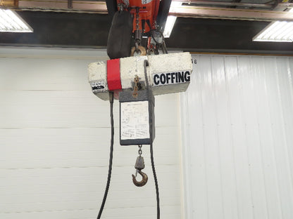 Coffing EC 1009 1 1/2 Ton Electric Chain Hoist 9 FPM 15' Lift 110 Volt 1PH