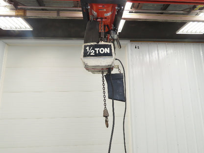 Coffing EC 1009 1 1/2 Ton Electric Chain Hoist 9 FPM 15' Lift 110 Volt 1PH