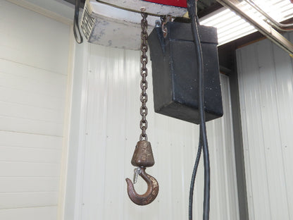 Coffing EC 1009 1 1/2 Ton Electric Chain Hoist 9 FPM 15' Lift 110 Volt 1PH