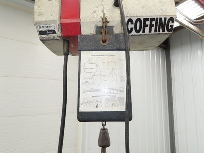 Coffing EC 1009 1 1/2 Ton Electric Chain Hoist 9 FPM 15' Lift 110 Volt 1PH