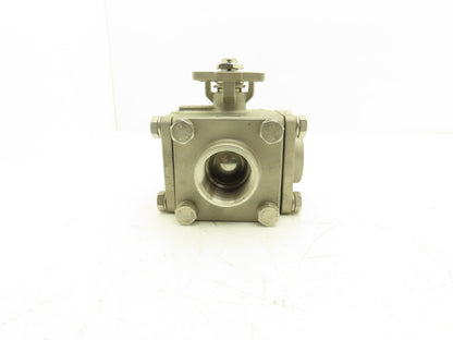 Dixon EG-3WL-015 Pneumatic Actuated Stainless Steel Ball Valve Only 1.5" 3 Way