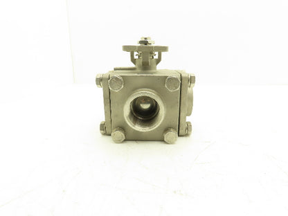 Dixon EG-3WL-015 Pneumatic Actuated Stainless Steel Ball Valve Only 1.5" 3 Way