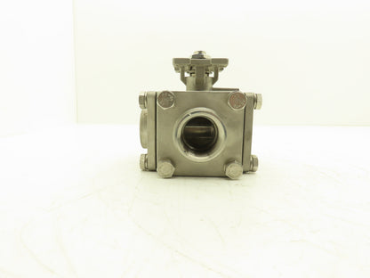 Dixon EG-3WL-015 Pneumatic Actuated Stainless Steel Ball Valve Only 1.5" 3 Way