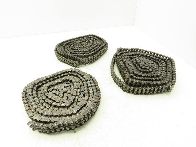 Ruberg #40 Double Roller Attachment Pin Chain Riveted 0.500 Pitch 40' Total