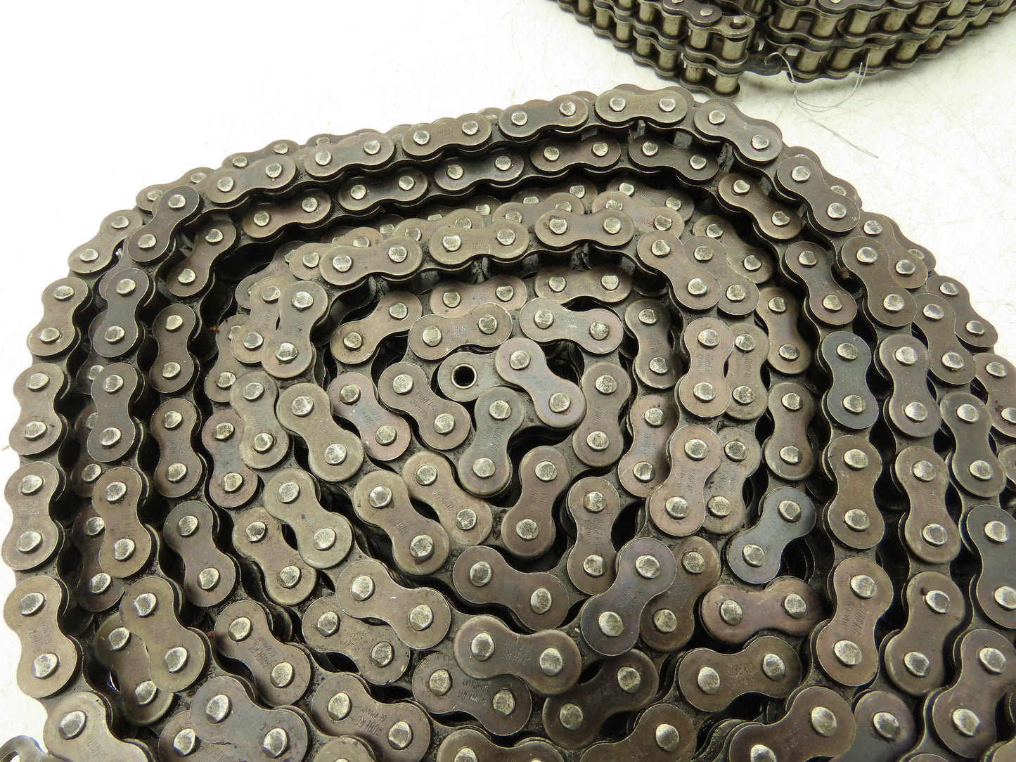 Ruberg #40 Double Roller Attachment Pin Chain Riveted 0.500 Pitch 40' Total