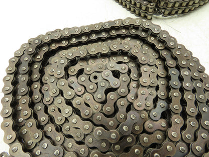 Ruberg #40 Double Roller Attachment Pin Chain Riveted 0.500 Pitch 40' Total