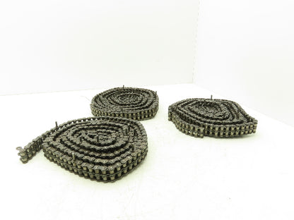 Ruberg #40 Double Roller Attachment Pin Chain Riveted 0.500 Pitch 40' Total