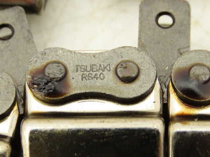 Tsubaki #40 Bindery Attachment Roller Chain 0.50" Pitch 10' Conveying Chain