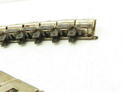 Tsubaki #40 Bindery Attachment Roller Chain 0.50" Pitch 10' Conveying Chain