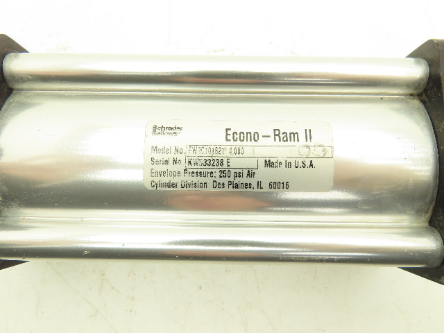 Schrader Bellows FW2C101621 Pneumatic Air Cylinder 2.5" Bore 4" Stroke Econo Ram