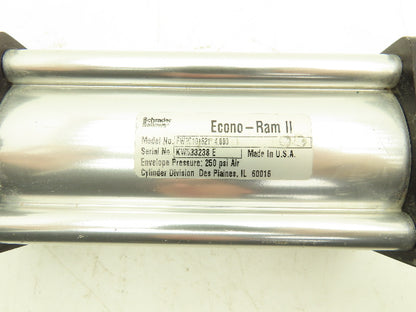 Schrader Bellows FW2C101621 Pneumatic Air Cylinder 2.5" Bore 4" Stroke Econo Ram