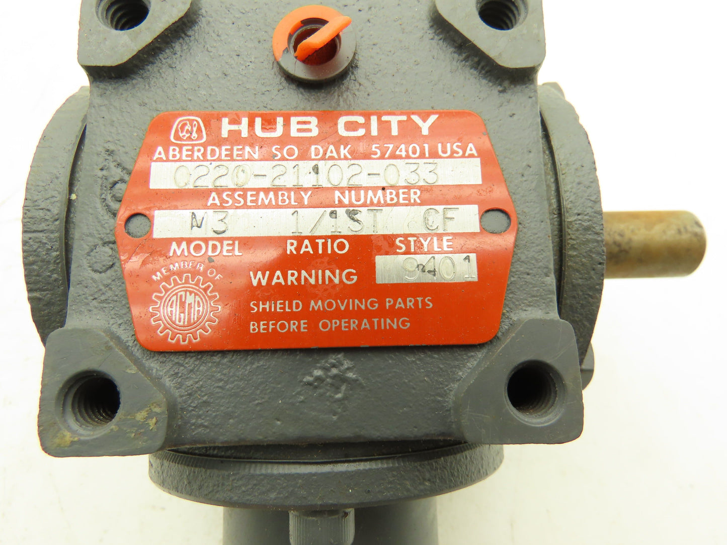 Hub City Model M3 CF Bevel Gear Drive 1:1 Gearbox Right Angle 5/8" Shaft