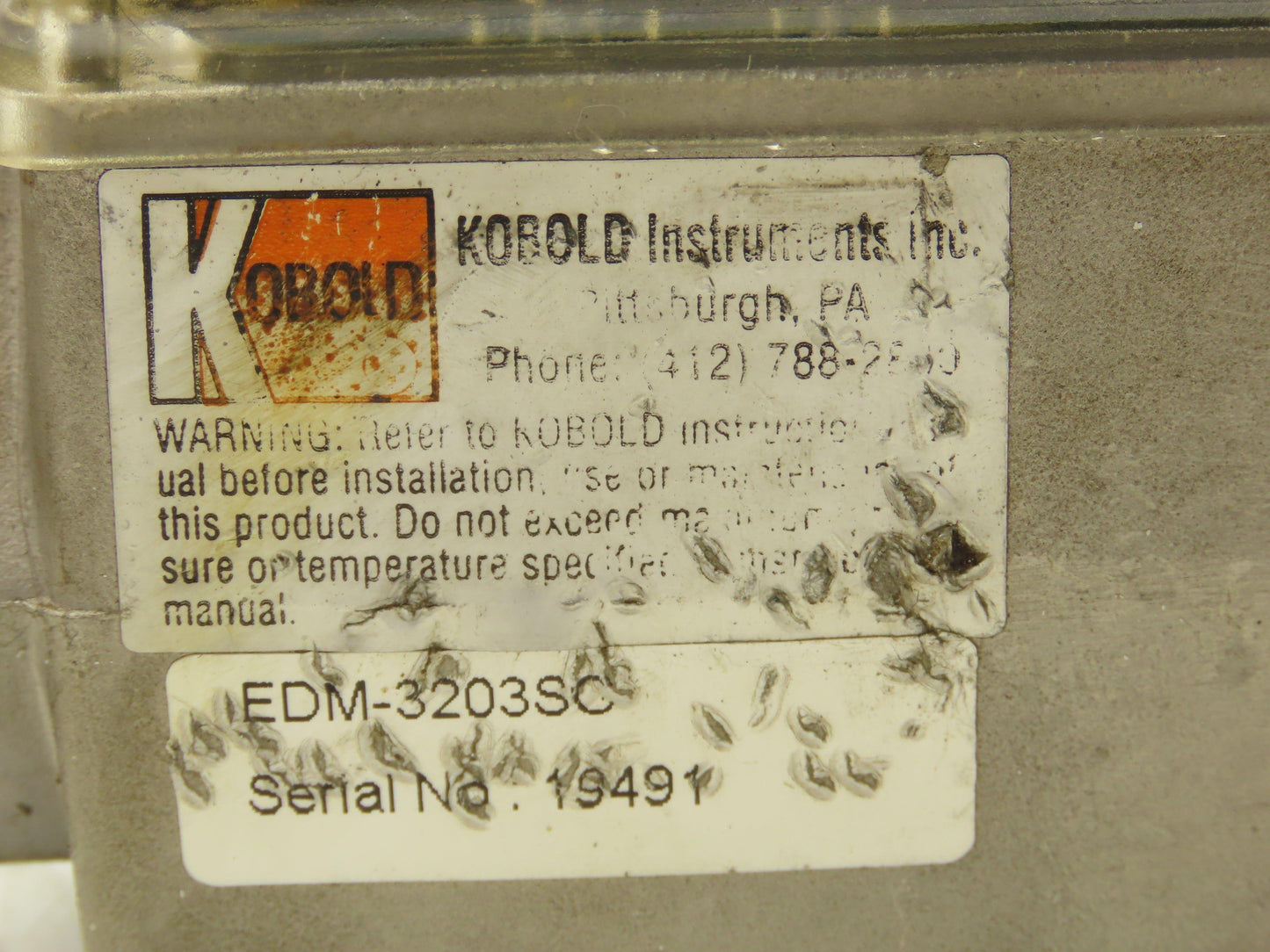 Kobold EDM-3203SC Turbine Flow Rate Meter Totalizer 1"NPT Battery Powered