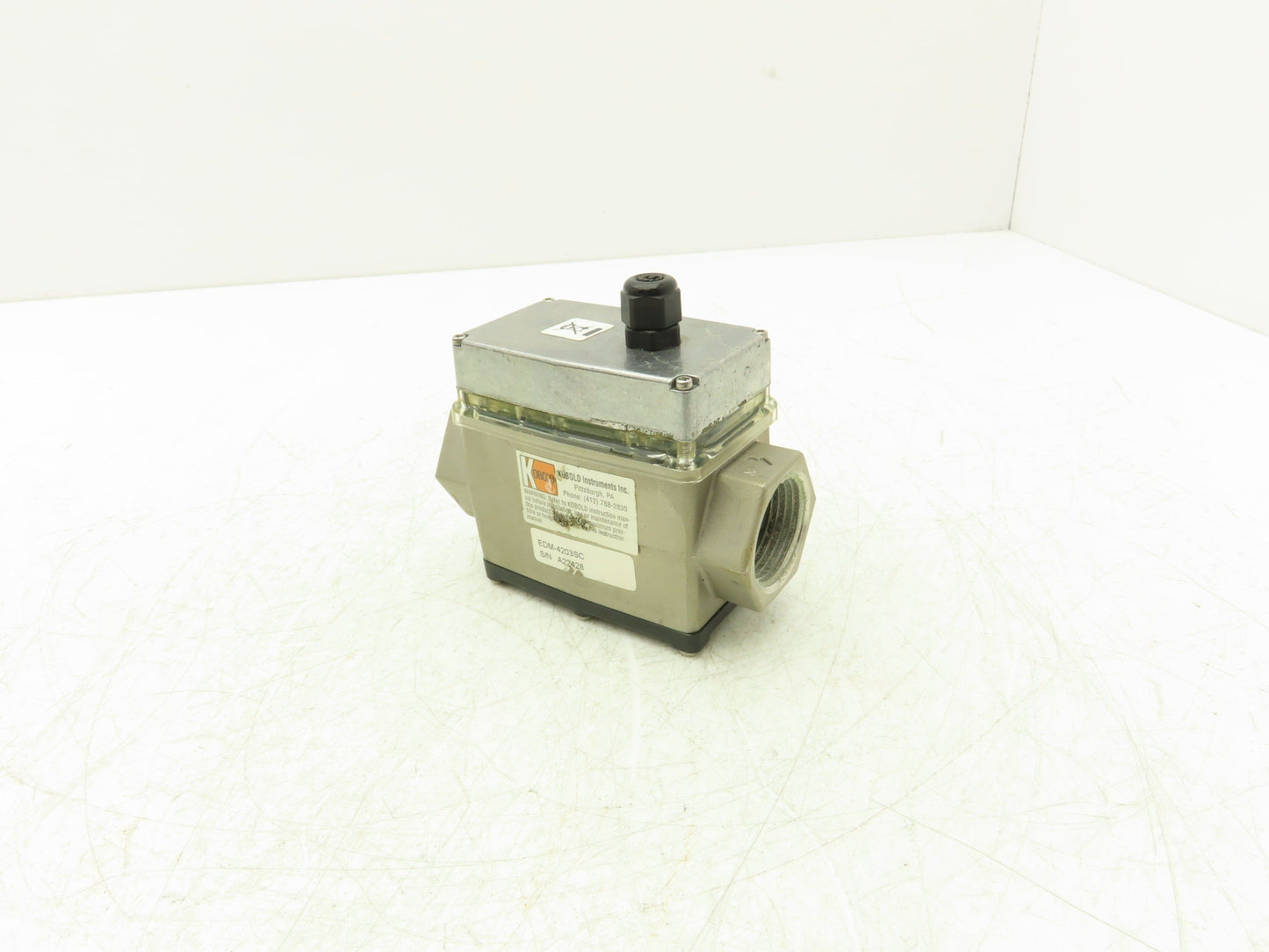 Kobold EDM-4203SC Turbine Flow Rate Meter Totalizer 1"NPT Battery Powered