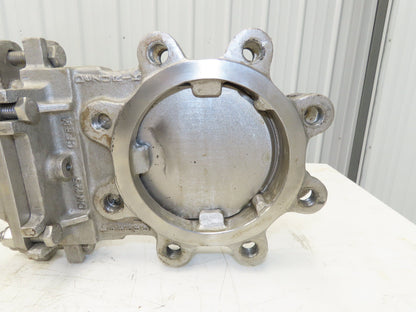 DeZurik 9491288 Knife Gate Valve 5" Pneumatic Cylinder Actuated Lug Flange