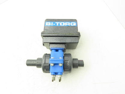 Bi-Torq 3/4" PVC Ball Valve 2-Way 115V Electric Actuator IC-3PS-07-100-E-A-4