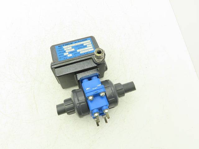Bi-Torq 3/4" PVC Ball Valve 2-Way 115V Electric Actuator IC-3PS-07-100-E-A-4