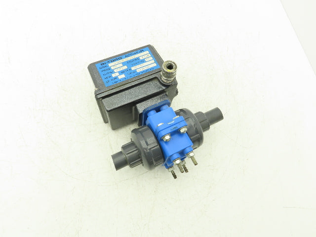 Bi-Torq 3/4" PVC Ball Valve 2-Way 115V Electric Actuator IC-3PS-07-100-E-A-4