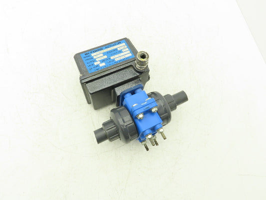 Bi-Torq 3/4" PVC Ball Valve 2-Way 115V Electric Actuator IC-3PS-07-100-E-A-4