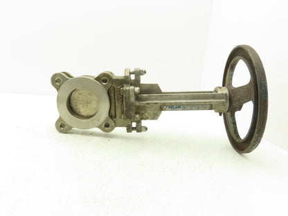 Velan L10-0310C-13SL 3" Stainless Knife Gate Valve 316SS Rising Stem Lug Style