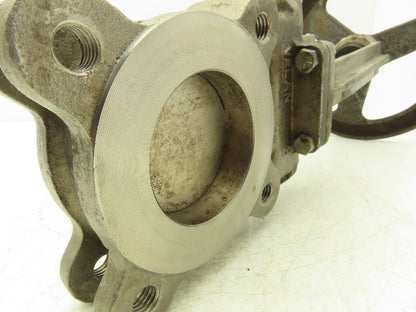 Velan L10-0310C-13SL 3" Stainless Knife Gate Valve 316SS Rising Stem Lug Style