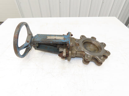 DeZurik 9258998 4" Knife Gate Valve 316 SS Rising Stem Lug Style Fig 824