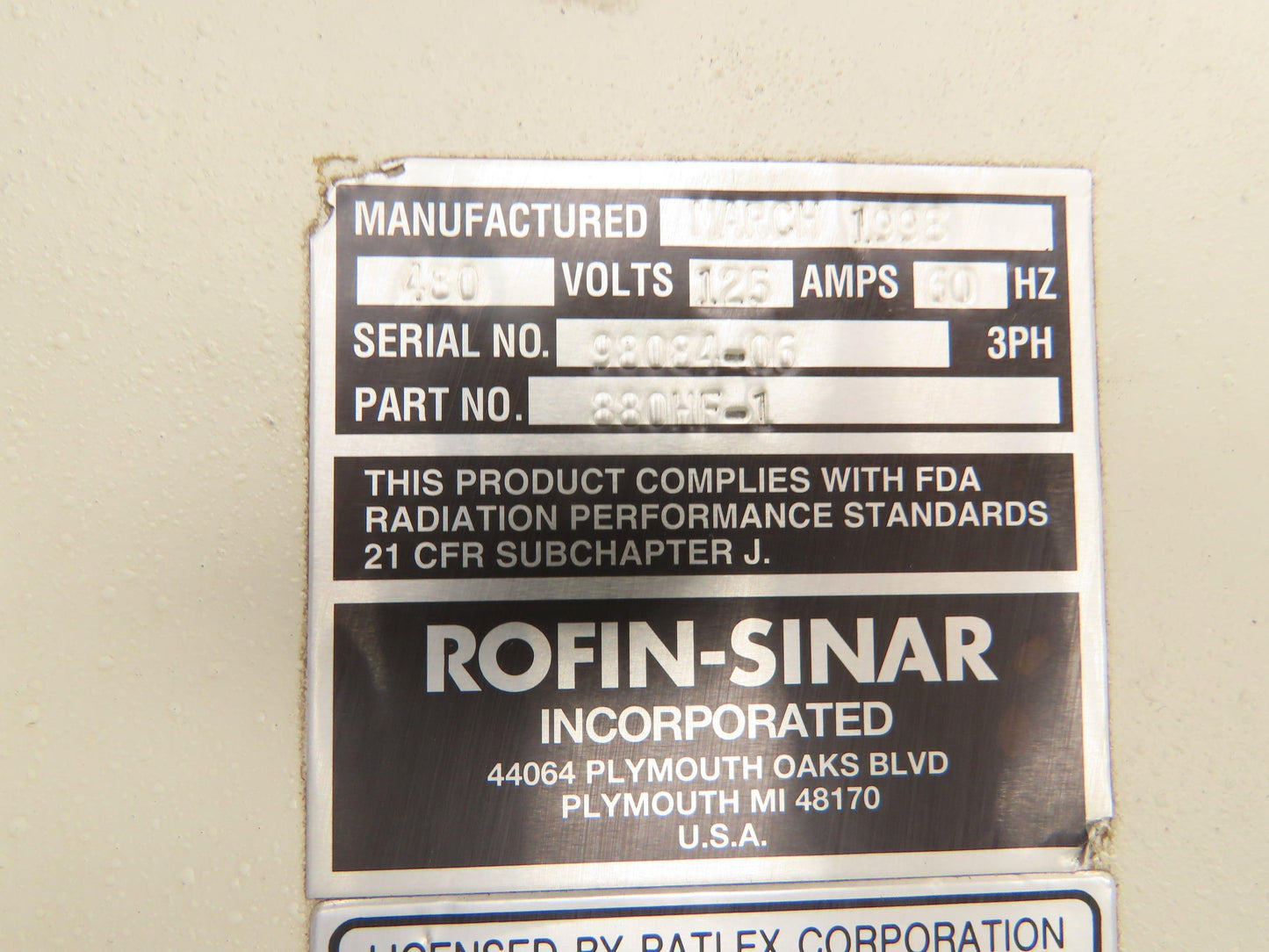 Rofin Sinar 880HF-1 Laser Mirror Assembly CNC Cutter Liquid Cooled