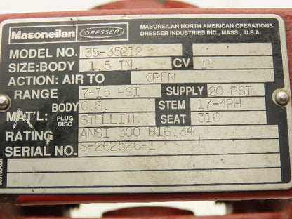 Masoneilan 35-35212 Pneumatic Rotary Control