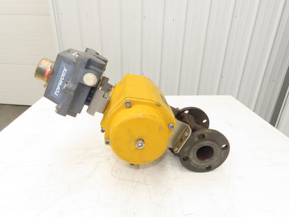 Emerson QS0350.U04STACW Pneumatic Actuator with Tufline 2"Flanged Plug Valve