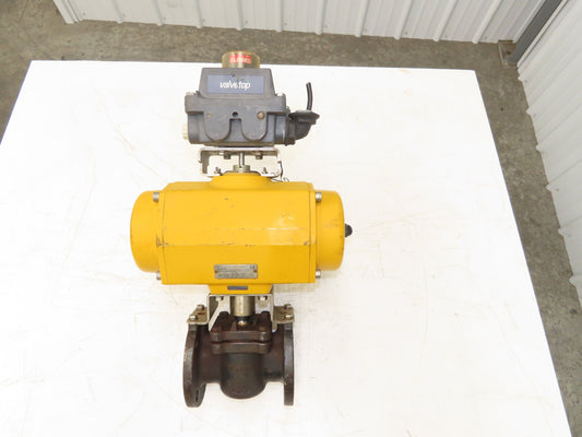Emerson QS0350.U04STACW Pneumatic Actuator with Tufline 2"Flanged Plug Valve