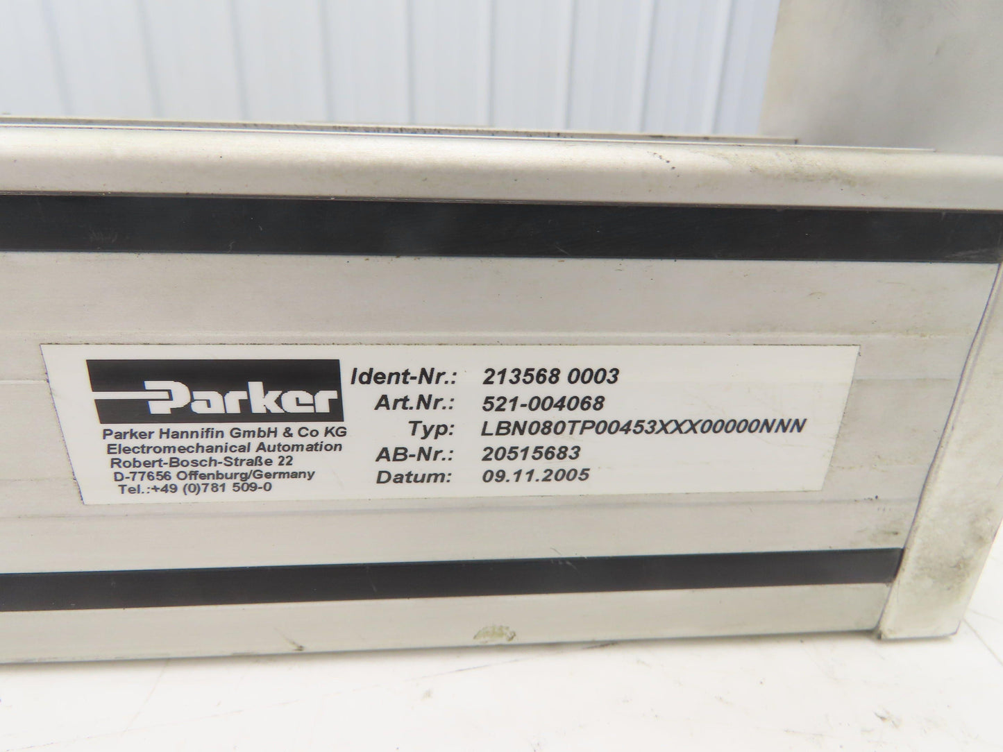 Parker LBN080TP HPLA Pneumatic Linear Actuator 80mm x 250mm Stroke