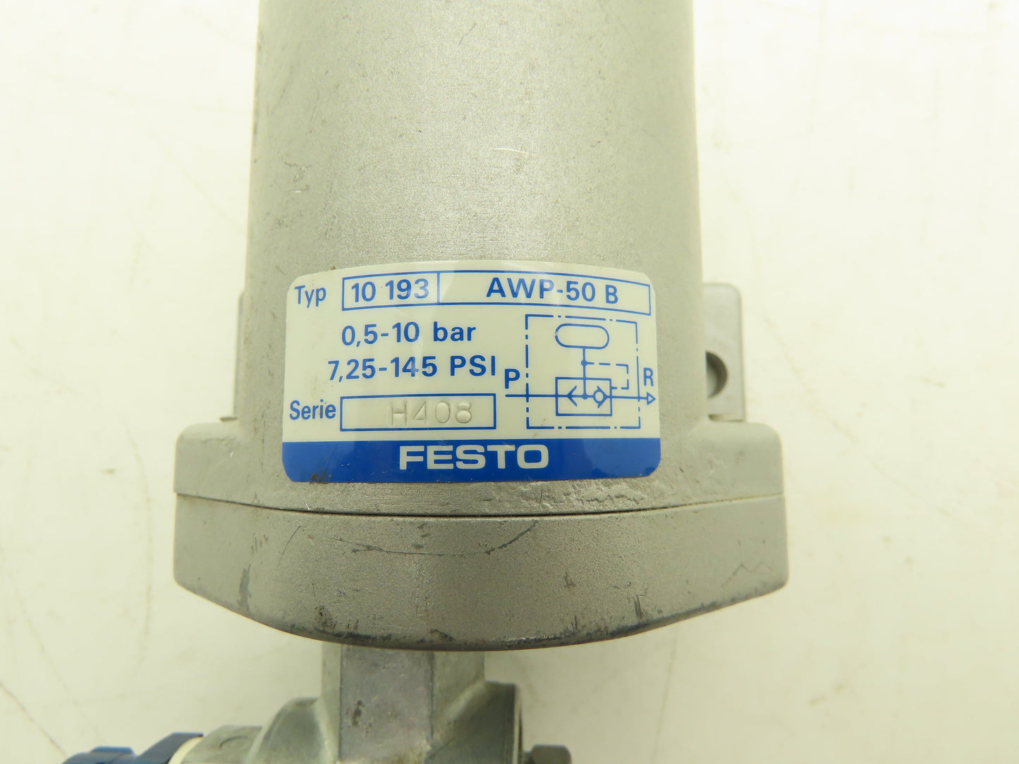 Festo AWP-50 B Pneumatic Ejector 7.25-145 PSI 1/4"NPT Type 10 193 Ser H408