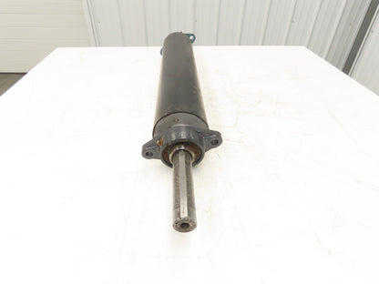 4.5"x 24" Lagged Conveyor Pulley Drive/Tail Pulley 1-3/8" Ext Shaft w/Bearings