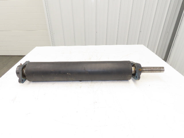 4.5"x 24" Lagged Conveyor Pulley Drive/Tail Pulley 1-3/8" Ext Shaft w/Bearings